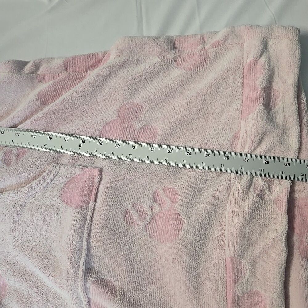 Womens Fleece Hoodie Disney Mickey Mouse Sweater Pink XL Oversized Comfy Cozy - Picture 6 of 7